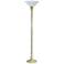 House of Troy Newport Torchiere Floor Lamp in Antique Brass