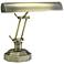 House of Troy Octagon 12 1/2" High Antique Brass Piano Desk Lamp