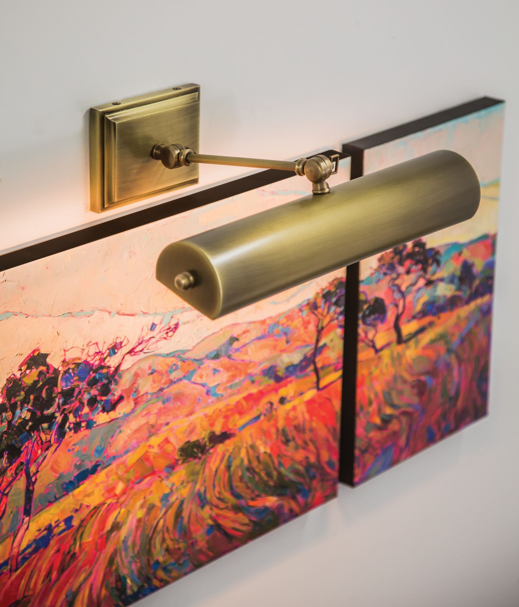 Image 2 House of Troy Oxford 16" Wide Antique Brass Picture Light more views