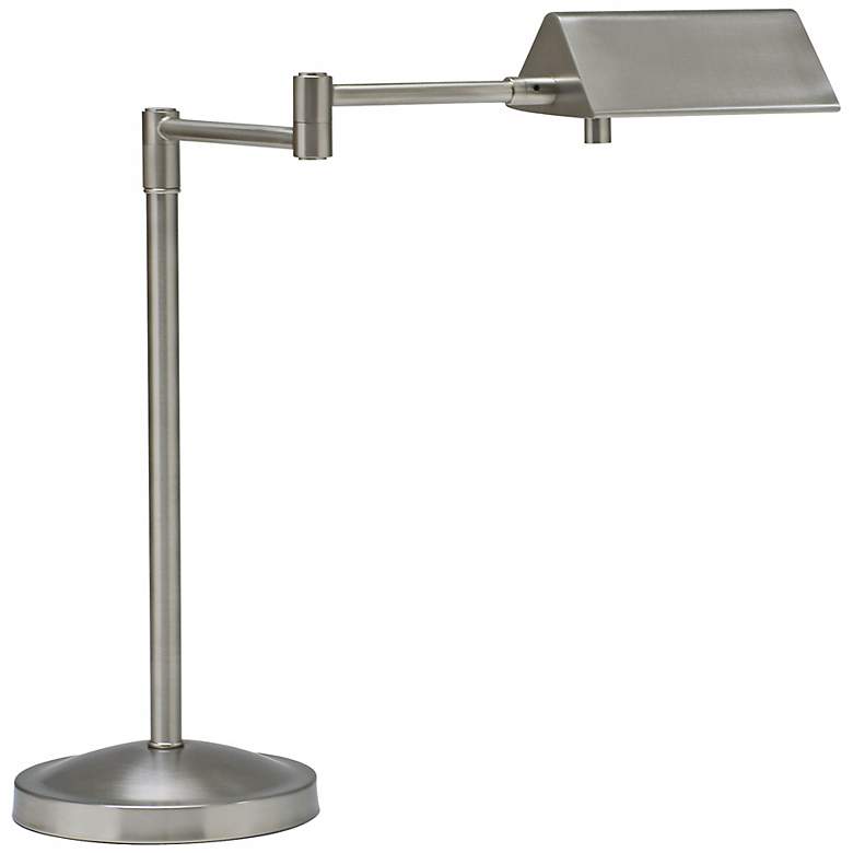 Image 1 House of Troy Pinnacle 16 inch High Satin Nickel Swing Arm Desk Lamp