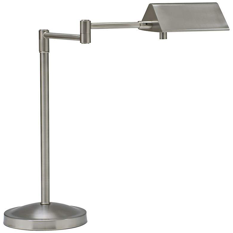 Image 1 House of Troy Pinnacle 16" High Satin Nickel Swing Arm Desk Lamp