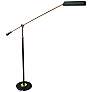 House of Troy Polished Brass - Black Piano Floor Lamp