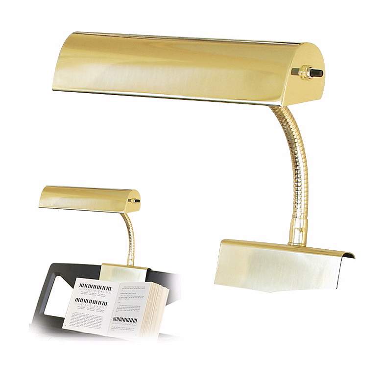Image 1 House of Troy Polished Brass Finish Grand Piano Lamp