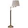 House of Troy Richmond Swing Arm Aged Brass Floor Lamp