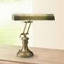 House of Troy Round 16" High Antique Brass Piano Desk Lamp