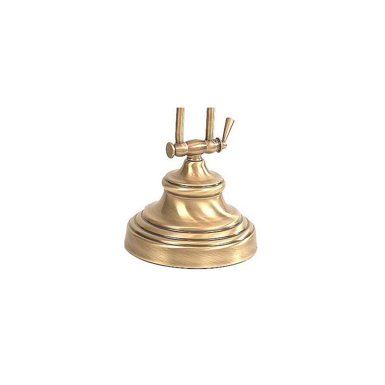 House of Troy Round Base Upright Antique Brass Piano Lamp more views