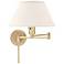 House of Troy Satin Brass Plug-In Swing Arm Wall Lamp
