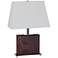 House of Troy Satin Nickel Square Table Lamp
