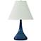 House of Troy Scatchard 19" Stoneware Gloss Blue Modern Table Lamp