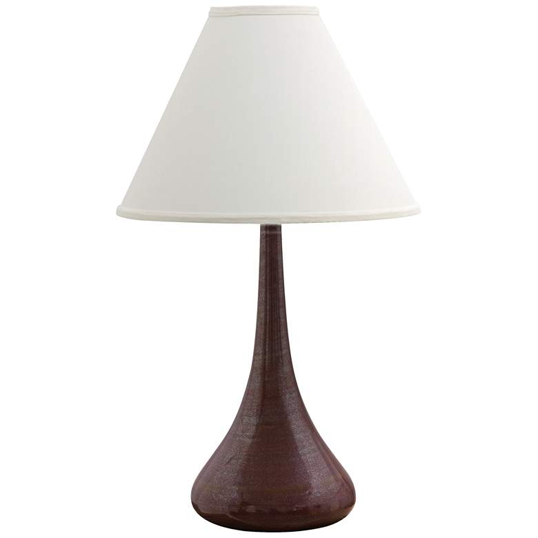 Image 1 House of Troy Scatchard 26 inch Slim Iron Red Stoneware Table Lamp