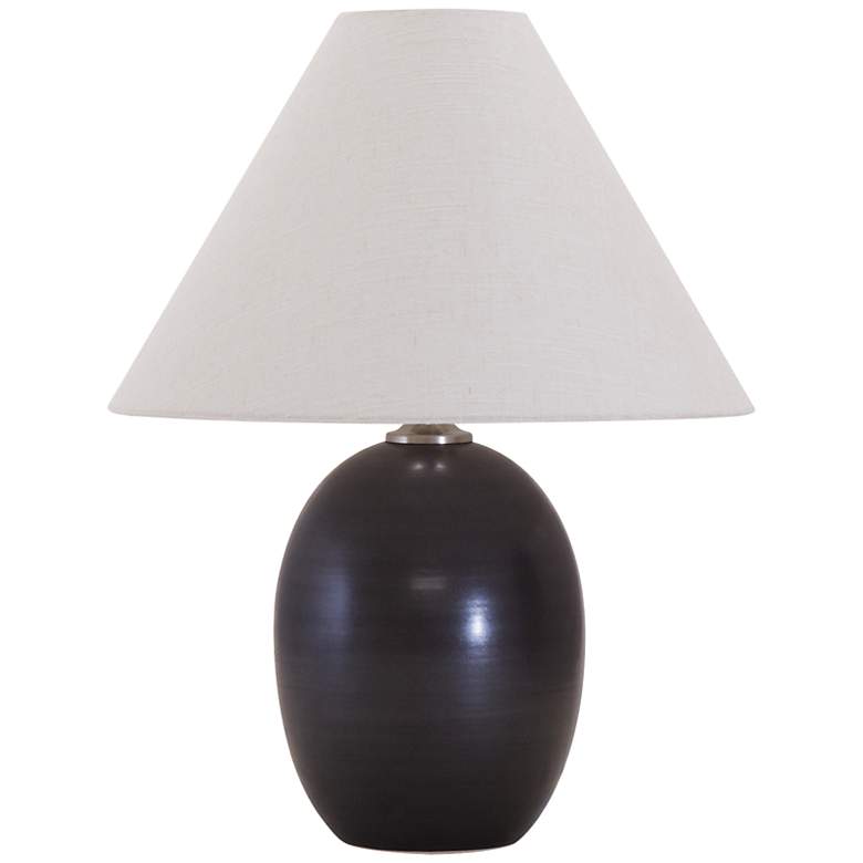 Image 1 House of Troy Scatchard Stoneware 22 1/2" High Black Lamp