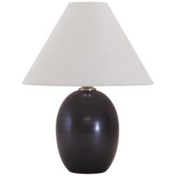 House of Troy Scatchard Stoneware 22 1/2&quot; High Black Lamp
