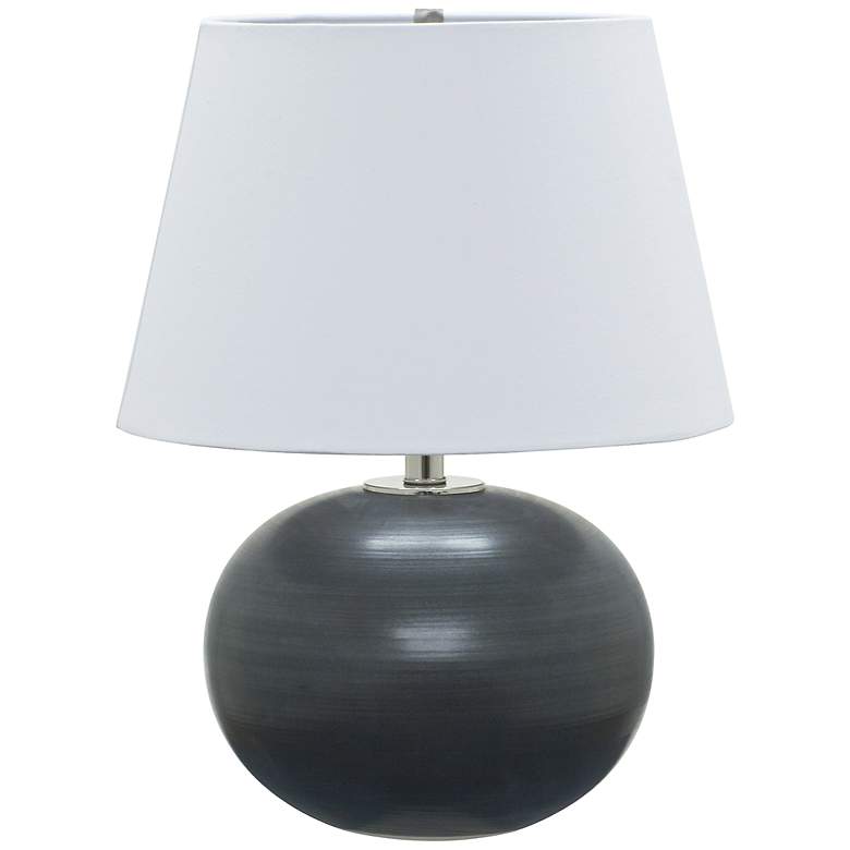 Image 1 House of Troy Scatchard Stoneware 22 inch High Black Table Lamp