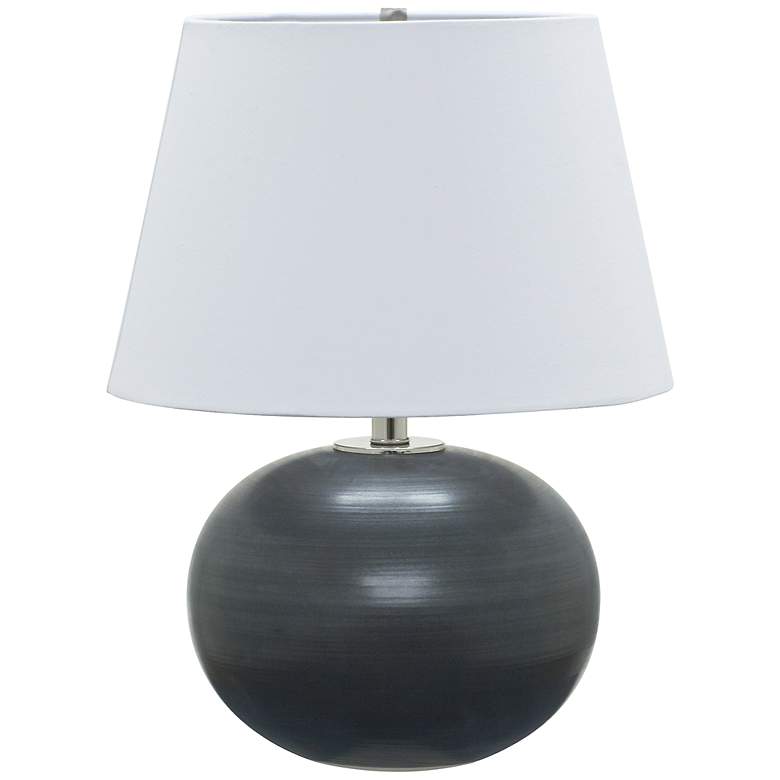 Image 1 House of Troy Scatchard Stoneware 22" High Black Table Lamp