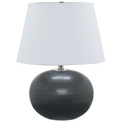 House of Troy Scatchard Stoneware 22&quot; High Black Table Lamp