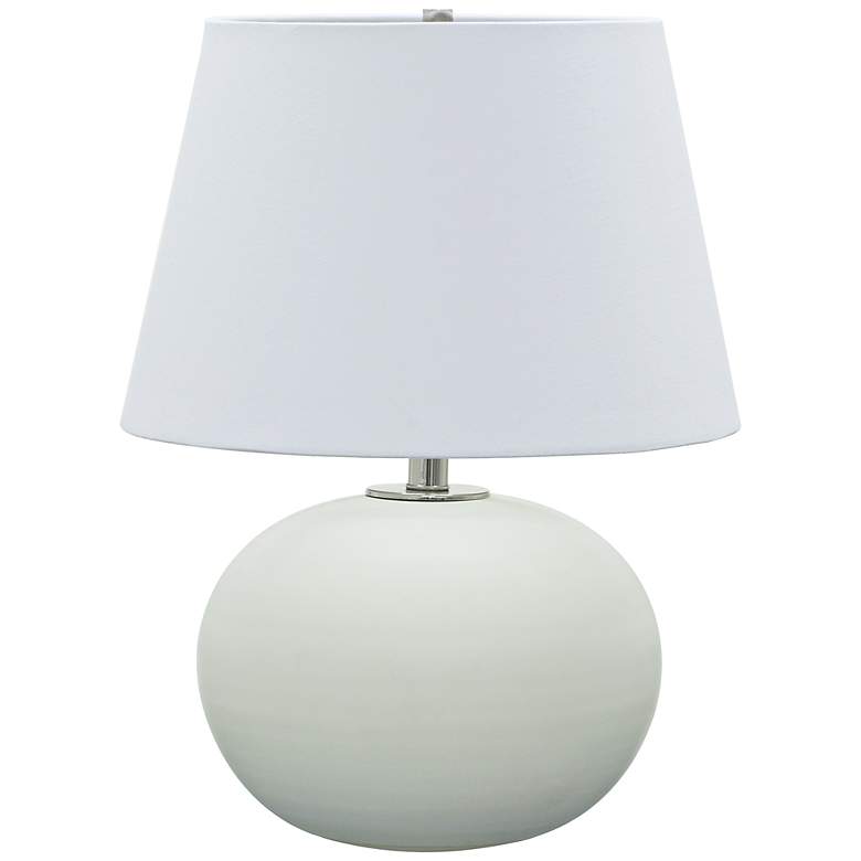 Image 1 House of Troy Scatchard Stoneware 22" High White Table Lamp