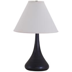 House of Troy Scatchard Stoneware 23&quot; High Black Table Lamp