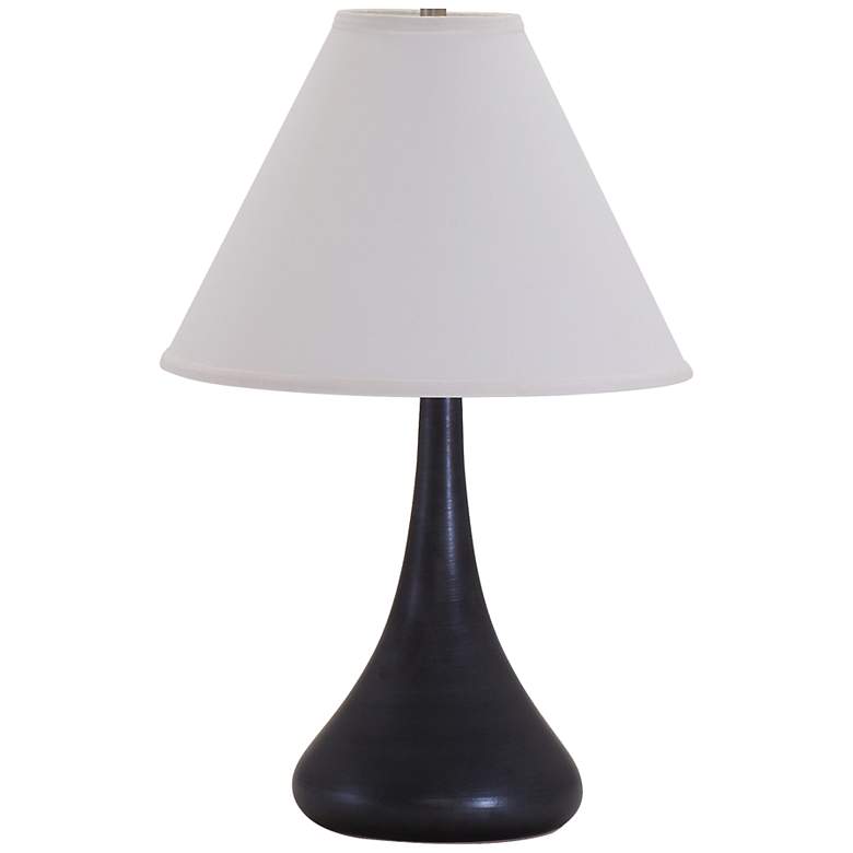Image 1 House of Troy Scatchard Stoneware 23 inch High Black Table Lamp