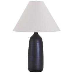 House of Troy Scatchard Stoneware 25&quot; High Black Table Lamp