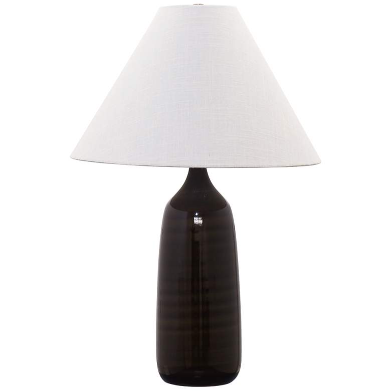 Image 1 House of Troy Scatchard Stoneware 25 inch High Brown Table Lamp
