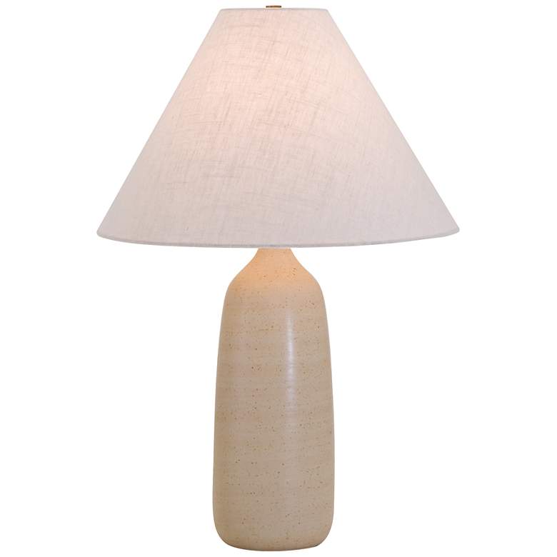 Image 1 House of Troy Scatchard Stoneware 25 inch High Oatmeal Lamp