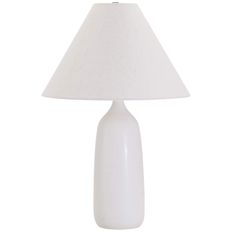 Image 1 House of Troy Scatchard Stoneware 25 inch High White Table Lamp