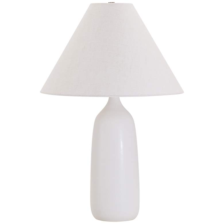 Image 1 House of Troy Scatchard Stoneware 25" High White Table Lamp