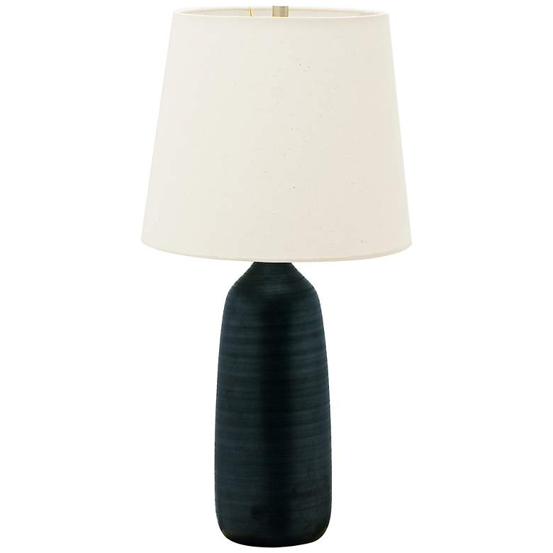 Image 1 House of Troy Scatchard Stoneware 29 inch High Black Table Lamp