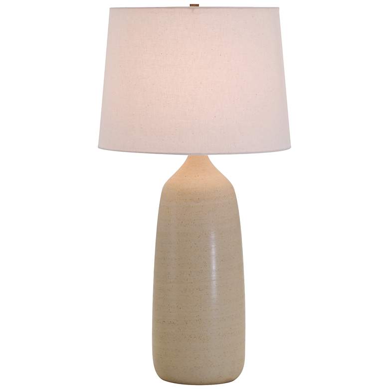 Image 1 House of Troy Scatchard Stoneware 29 inch High Oatmeal Lamp