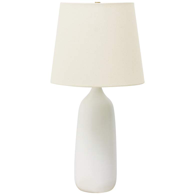 Image 1 House of Troy Scatchard Stoneware 29 inch High White Table Lamp