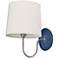 House of Troy Scatchard Stoneware Blue Plug-In Wall Lamp