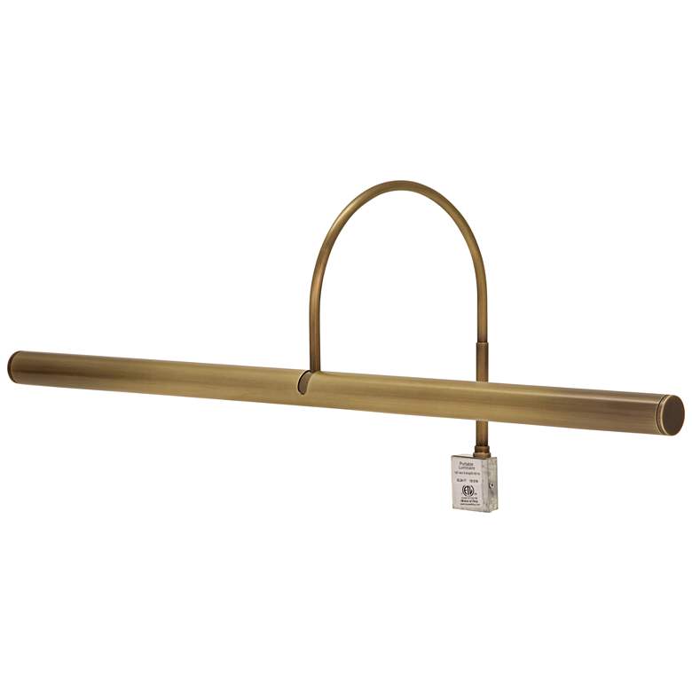 Image 1 House of Troy Slim-Line XL 24"W Antique Brass Picture Light