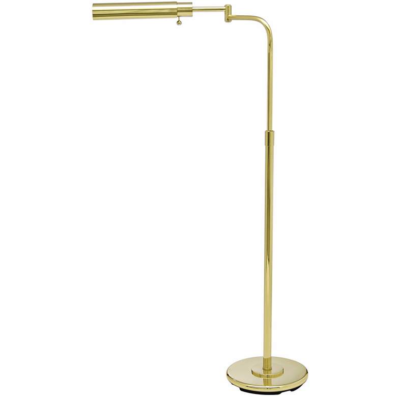 Image 1 House of Troy Swingarm Pharmacy Polished Brass Floor Lamp