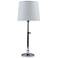 House of Troy Townhouse Adjustable Height Modern Nickel Table Lamp