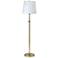 House of Troy Townhouse Adjustable Height Raw Brass Floor Lamp
