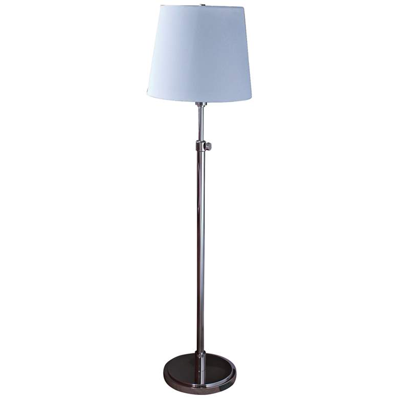 Image 1 House of Troy Townhouse Adjustable Nickel Floor Lamp
