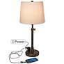 House of Troy Townhouse Bronze Desk Lamp with Outlet