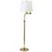 House of Troy Townhouse Raw Brass Swing Arm Floor Lamp
