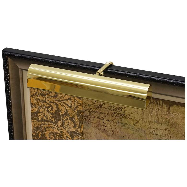 Image 1 House of Troy Traditional 14"W Polished Brass Picture Light
