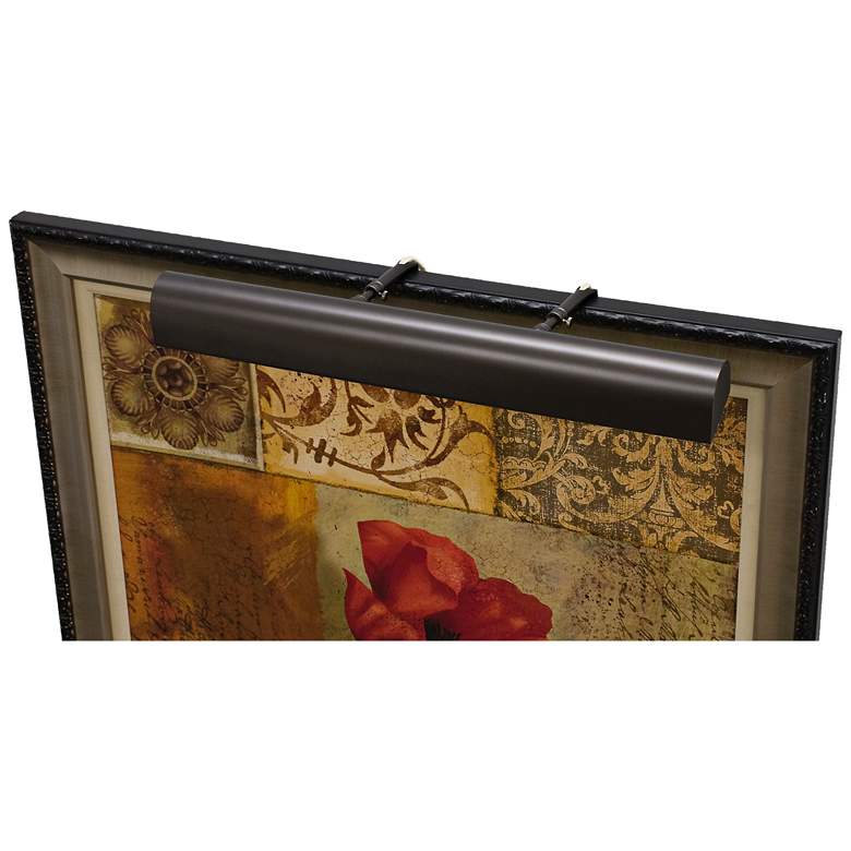 Image 1 House of Troy Traditional 21 inchW Mahogany Bronze Picture Light