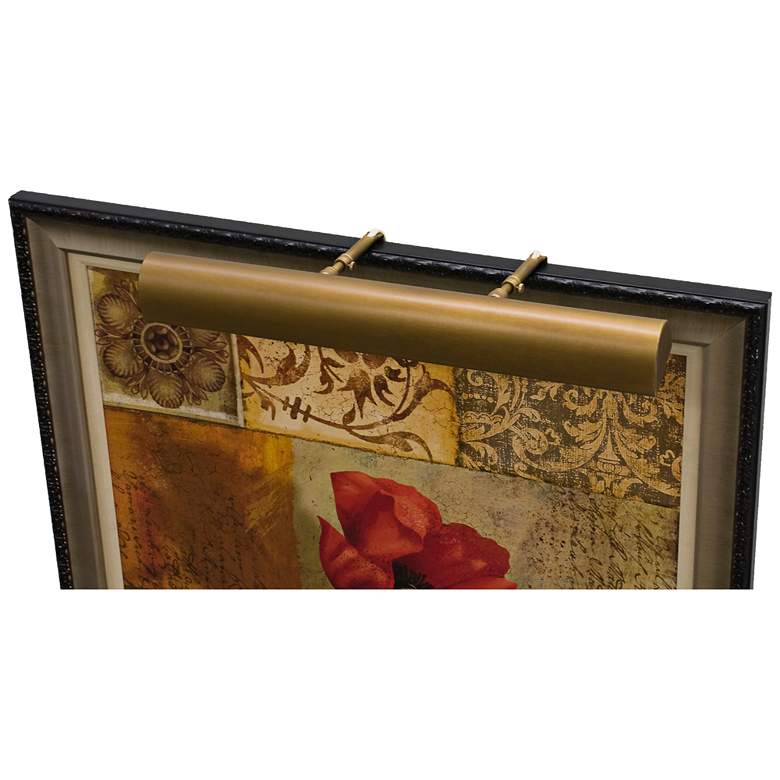 Image 1 House of Troy Traditional 21 inchW Weathered Brass Picture Light