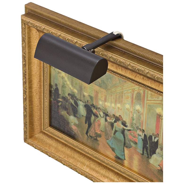 Image 1 House of Troy Traditional 4"W Mahogany Bronze Picture Light