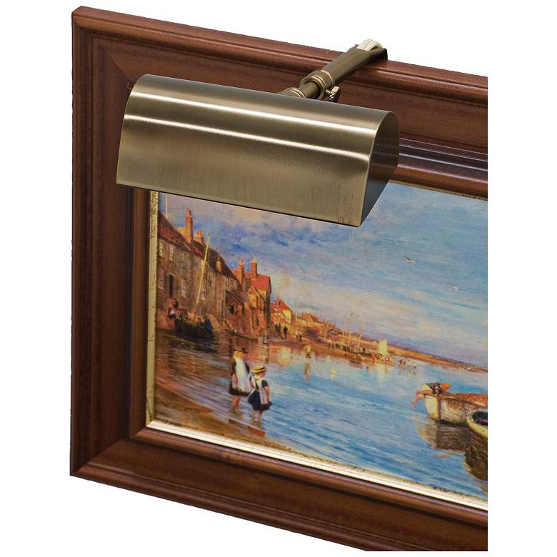 Image 1 House of Troy Traditional 4"W Statuary Bronze Picture Light