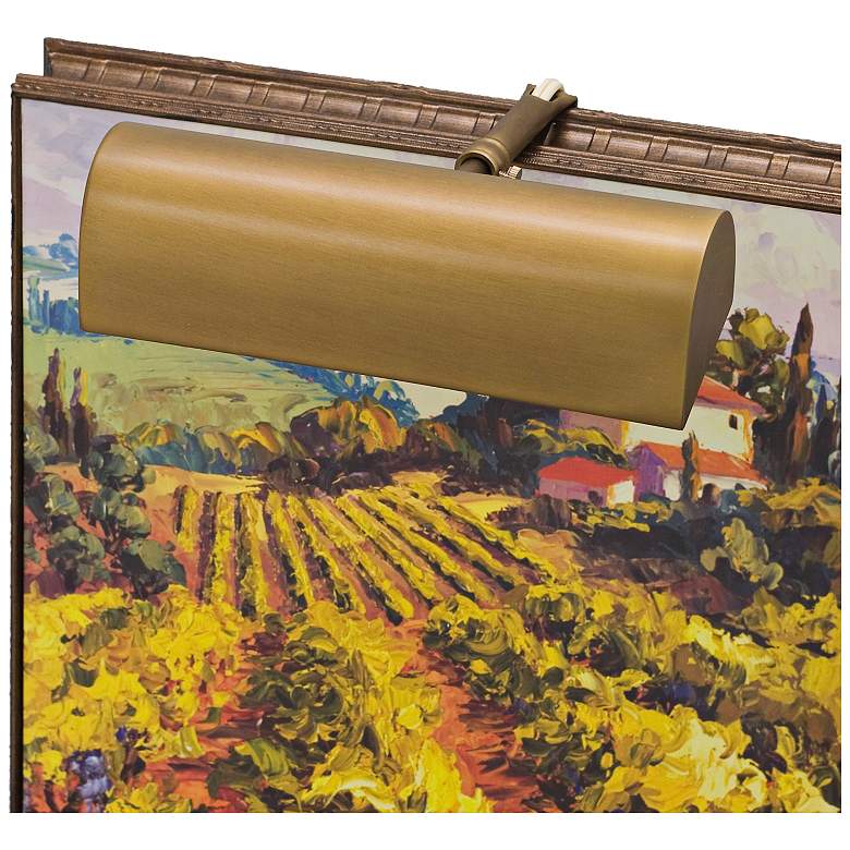 Image 1 House of Troy Traditional 8"W Weathered Brass Picture Light