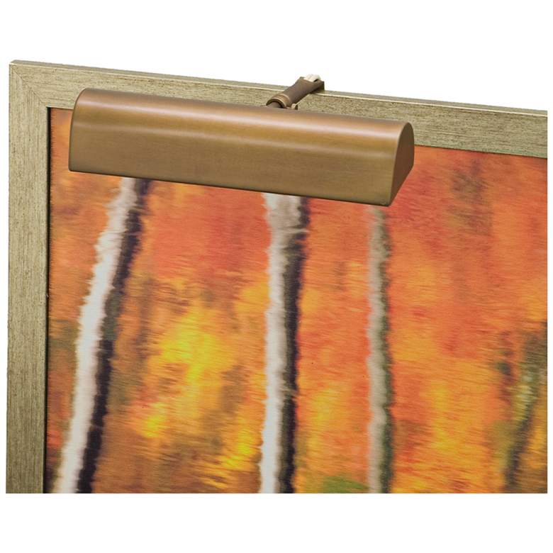 Image 1 House of Troy Traditional 9"W Weathered Brass Picture Light