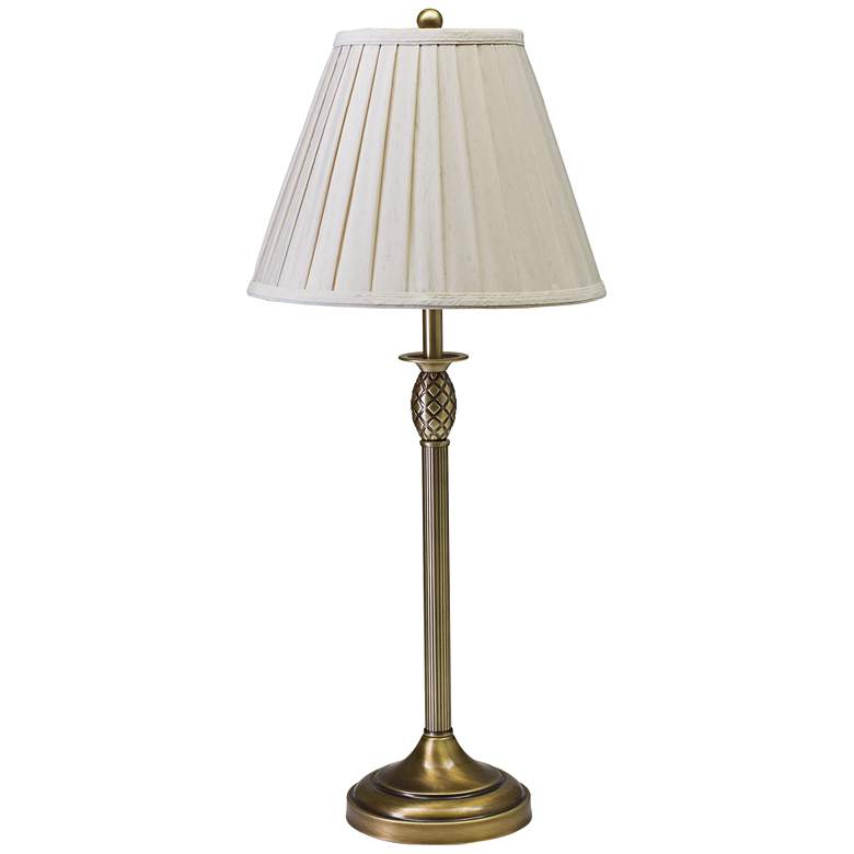 Image 1 House of Troy Vergennes 30" Pineapple Brass Table Lamp