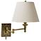 House of Troy Wall Knot Brass Plug-In Swing Arm Wall Lamp
