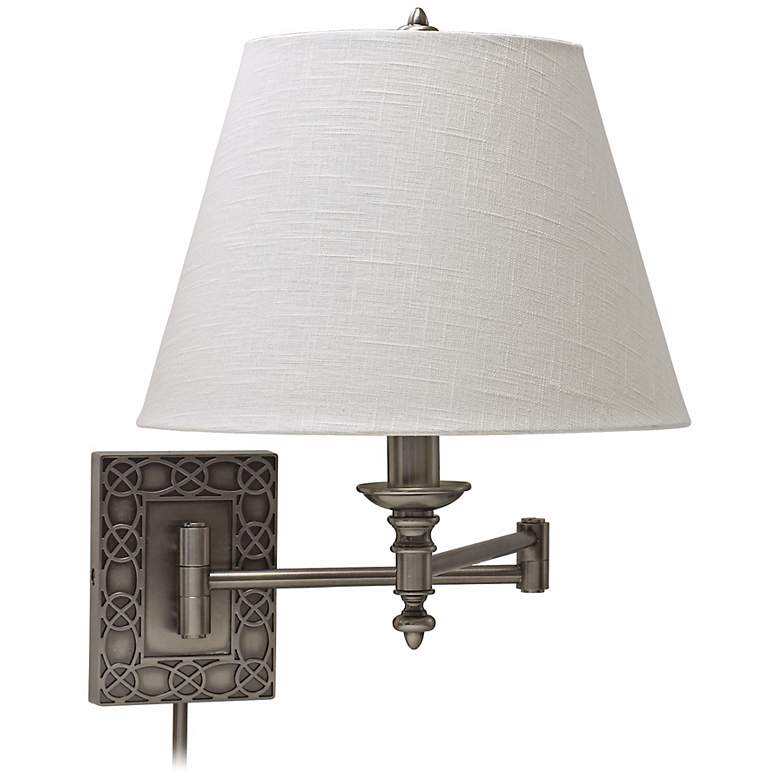 Image 1 House of Troy Wall Knot Silver Plug-In Swing Arm Wall Lamp