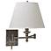 House of Troy Wall Knot Silver Plug-In Swing Arm Wall Lamp
