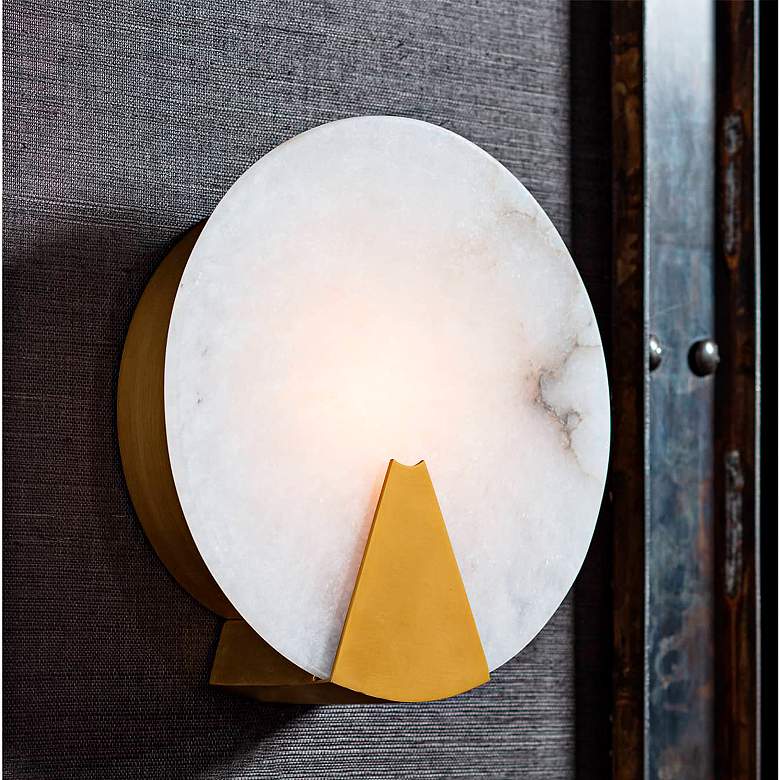 Image 1 Houston 10 3/4" High Natural Brass ADA Wall Sconce